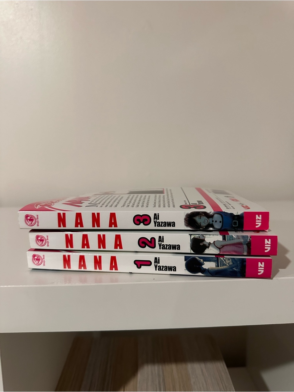 NANA Manga Volumes 1-3 - White & Pink Spine Set